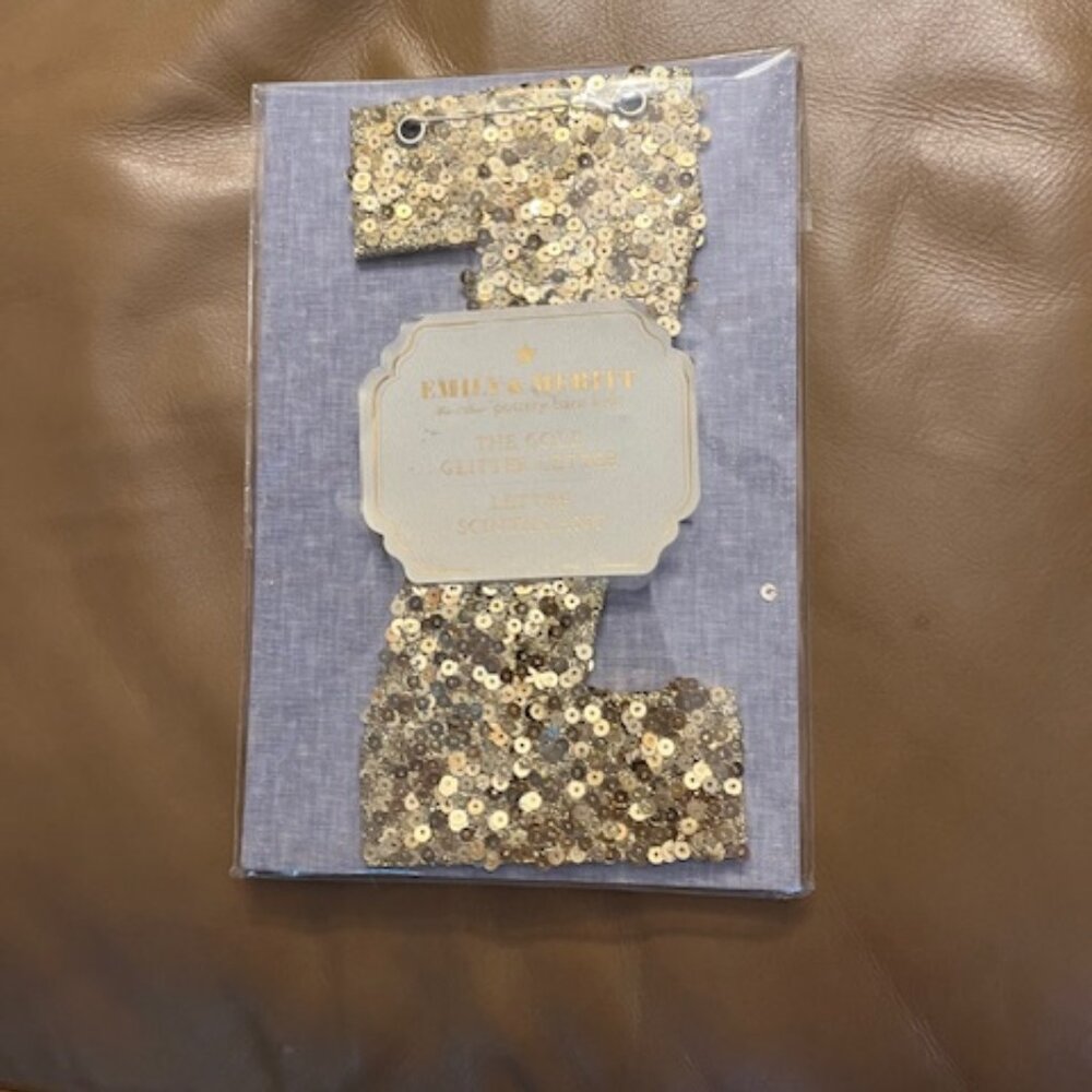 Pottery Barn Emily Meritt Gold Squin Letter Z - New